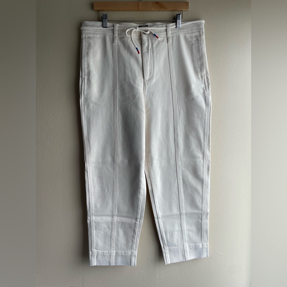 New J.Crew Women Cotton Thick Cream Pants Size 32